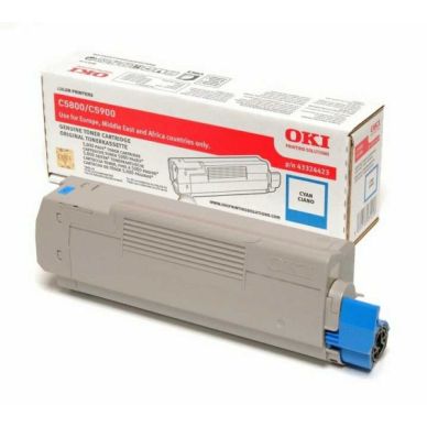 OKI Tonerkassett cyan 5.000 sidor 43324423
