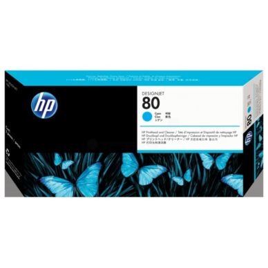HP Skrivhuvud (inkl rengöringskit) cyan nr 80 C4821A