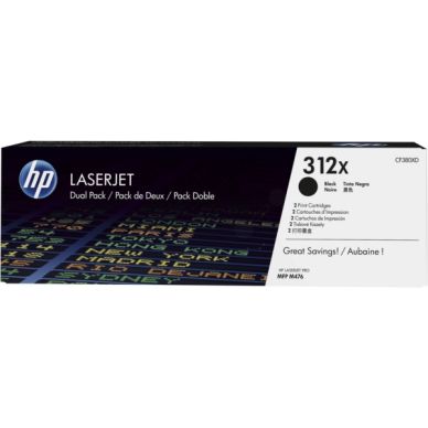 HP Tonerkassett (312X) svart (2-pack) 2x4.400 sidor CF380XD