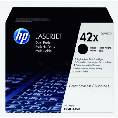 HP Tonerkassett svart *2-pack* 2x 20.000 sidor Q5942XD