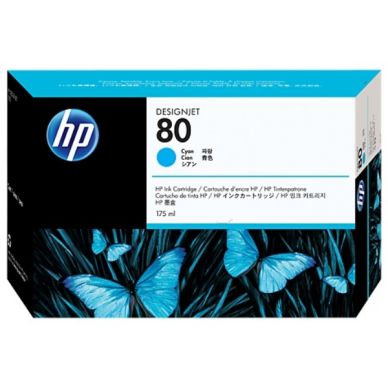 HP Bläckpatron cyan Nr 80 175 ml C4872A