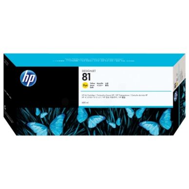 HP Bläckpatron gul Nr 81 680ml Dye C4933A