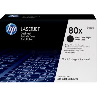 HP Tonerkassett svart *2-pack* 2x 6.900 sidor CF280XD