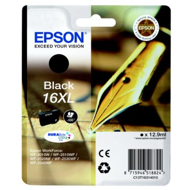 EPSON Bläckpatron svart (16XL) 500 sidor T1631