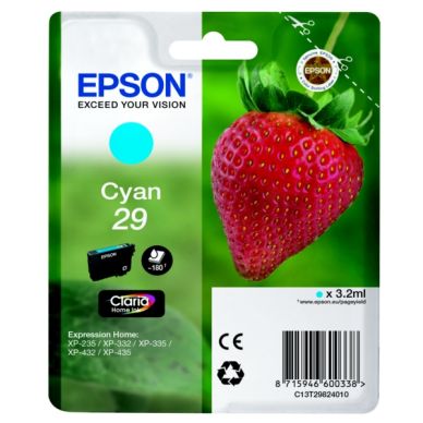 EPSON Bläckpatron cyan 180 sidor T2982