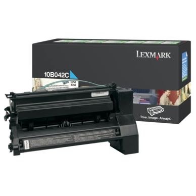 LEXMARK Tonerkassett cyan 15.000 sidor High Yield return 10B042C