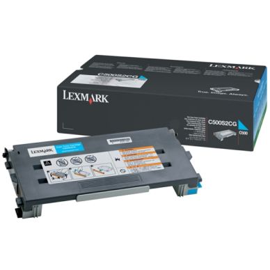 LEXMARK Tonerkassett cyan 1.500 sidor C500S2CG
