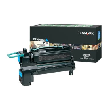LEXMARK Tonerkassett cyan 6.000 sidor return C792A1CG