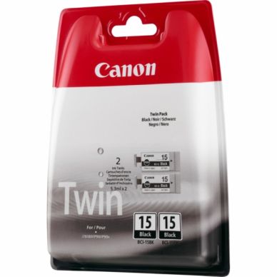 CANON Bläckpatron svart 2-pack 2x5.3ml BCI-15BK