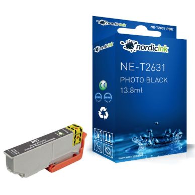 NORDICINK Foto Svart bläckpatron XL - 400 sidor NE-T2631XLPBK