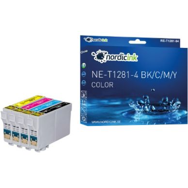 NORDICINK Multipack - 4 st kompatibla bläckpatroner RE-T1281-84