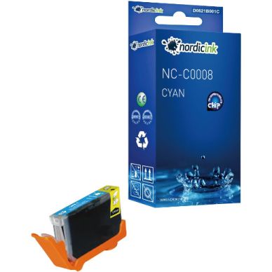 NORDICINK Cyan bläckpatron CLI-8C inkl chip