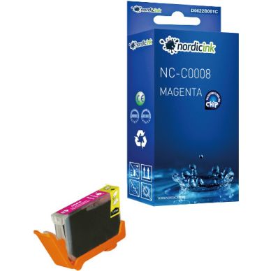 NORDICINK Magenta bläckpatron CLI-8M inkl chip