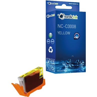 NORDICINK Gul bläckpatron CLI-8Y inkl chip