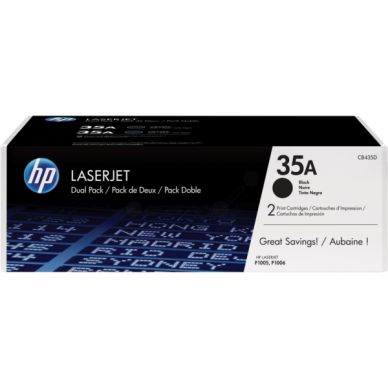 HP Tonerkassett svart *2-pack* 2x 1.500 sidor CB435AD