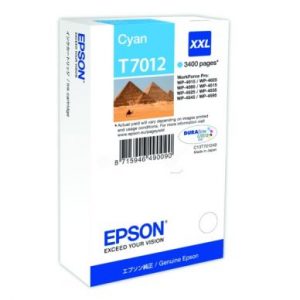 EPSON Bläckpatron cyan 3.400 sidor T7012