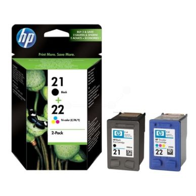 HP HP 21 svart / HP 22 trefärg