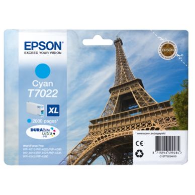 EPSON Bläckpatron cyan 2.000 sidor T7022