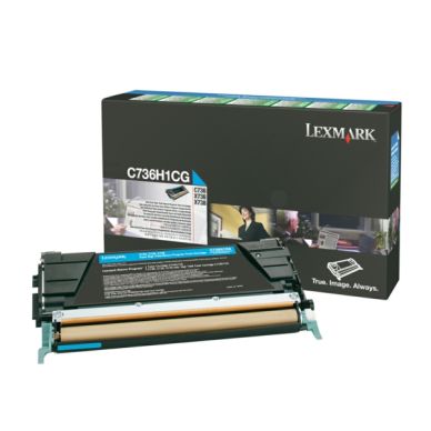 LEXMARK Tonerkassett cyan Return Program High Yield 10.000 sidor C736H1CG