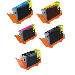 NORDICINK Paket med 5 st kompatibla bläckpatroner PBK/BK/C/M/Y D062P