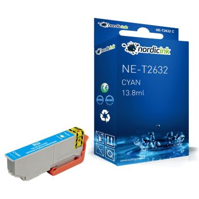 NORDICINK Cyan bläckpatron XL - 700 sidor NE-T2632XLC