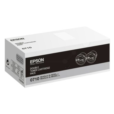 EPSON Tonerkassett svart 2 x 2.500 sidor S050710